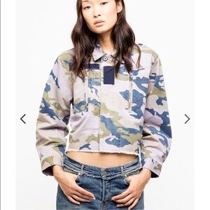 Zadig & Voltaire Camouflage Jean Jacket - Blue, Green, Beige